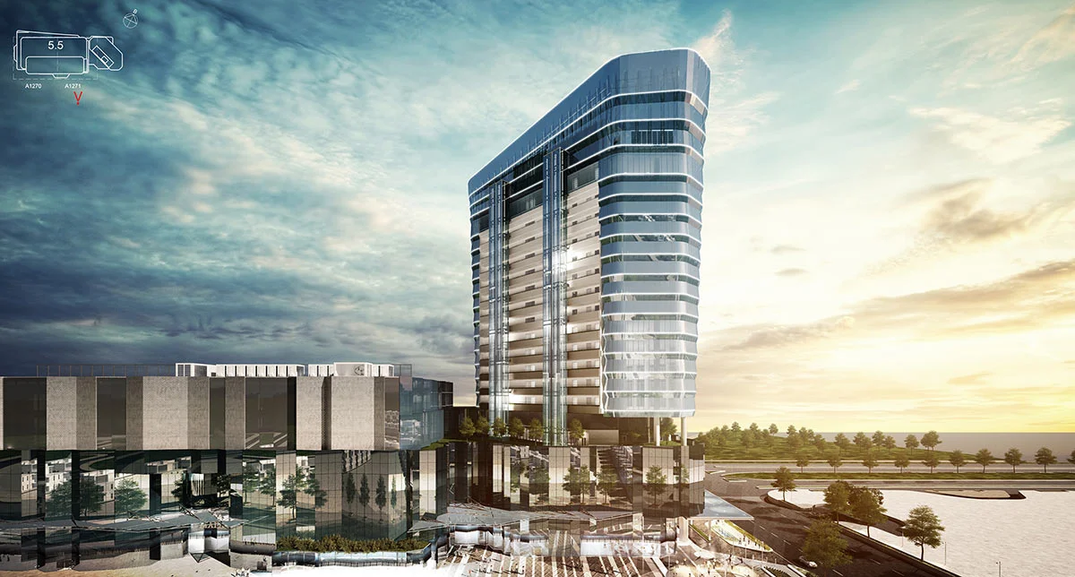 The 20-story IIA Office Building embodies a human-centric design concept aimed at development