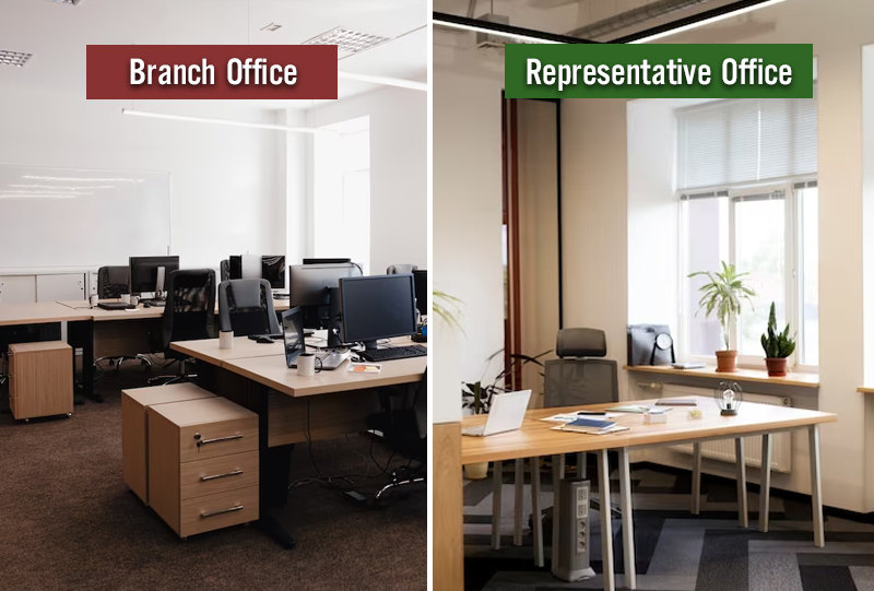 So sánh Branch Office và Representative Office